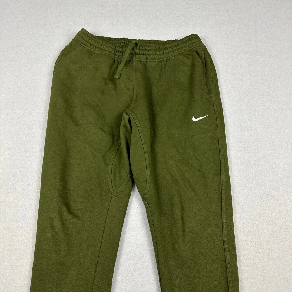 Nike Pants Men Large Olive Solid Jogger Tapered Swoosh Embroidery Drawstring L